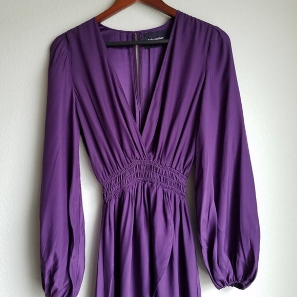 Reformation Rosalina Dress in Aubergine size M - Picture 5 of 8